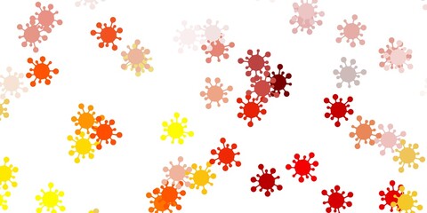 Light orange vector texture with disease symbols.