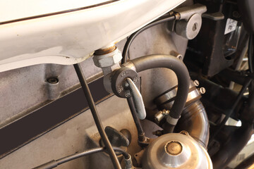 Fototapeta na wymiar fuel switch of a bike