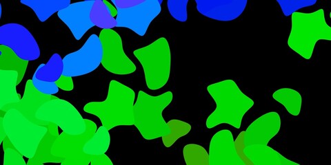 Dark multicolor vector pattern with abstract shapes.
