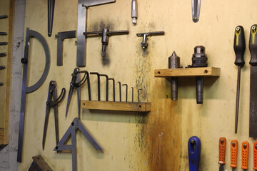 tools on wall