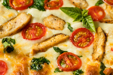 Homemade Chicken Alfredo Pizza