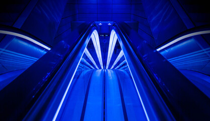 background with effect, escalator