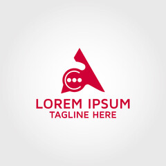 Letter A & communication logo design idea