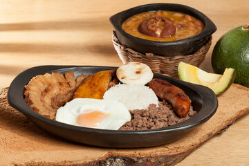 Bandeja paisa, a typical dish in the Antioqueña region of Colombia.