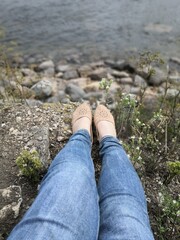 feet on the beach