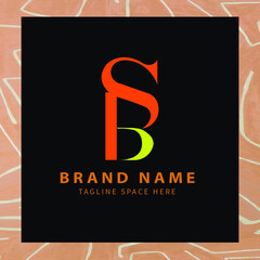 BS initials logo, name initials logo, company initials logo, person initials logo