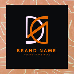 DG initials logo, name initials logo, company initials logo, person initials logo
