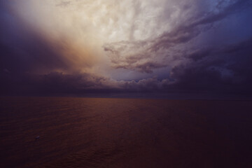 clouds over the sea