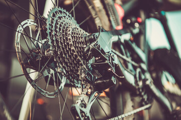 Bicycle Gears Shifting Close Up Biking Theme