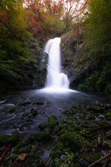 Erroiarri waterfall at Aaiko Harriak Natural Park, Artikutza, Basque Country.