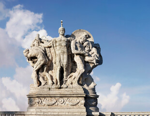 Rome, Ponte Vittorio Emanuele II. Detail.