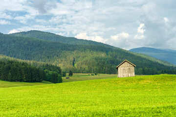 Cycleway of Pusteria valley at summer