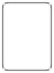 simple calligraph black ornamental decorative frame