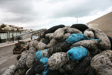 fishing nets and ropes - 389712081