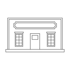 Wild west building vector icon.outline vector icon isolated on white background wild west building.