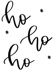 ho ho ho christmas handlettering