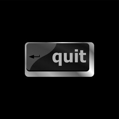 quit button on internet computer keyboard key