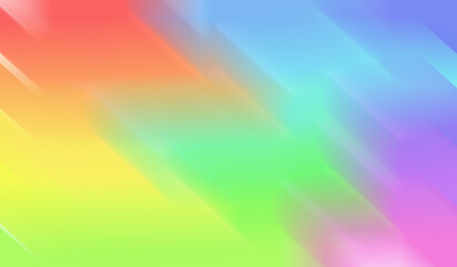 Multicolored rainbow trendy background, pastel bright colors, diagonal stripes. Illustration banner.