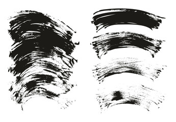 Flat Fan Brush Thin Curved Background Mix High Detail Abstract Vector Background Mix Set 