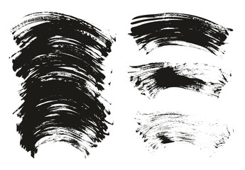 Flat Fan Brush Thin Curved Background Mix High Detail Abstract Vector Background Mix Set 