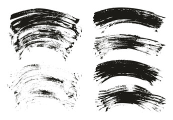 Flat Fan Brush Thin Curved Background Mix High Detail Abstract Vector Background Mix Set 