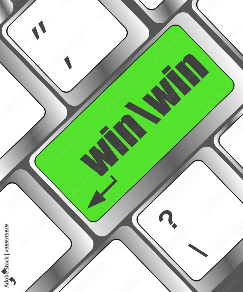 Poster win enter button on computer keyboard key