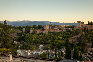 Fototapeta na wymiar Ancient arabic fortress of Alhambra, Granada, Spain. 