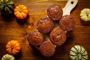 Pumpkin chocolate chip muffins