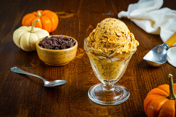 Pumpkin chocolate chip ice cream