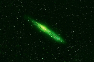 Naklejka na ściany i meble Beautiful green galaxy Elements of this image furnished by NASA