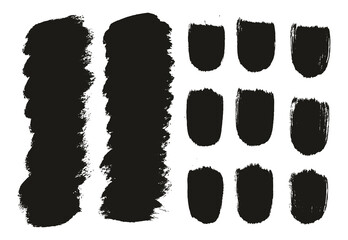 Round Brush Thick Short Background & Straight Lines Mix Artist Brush High Detail Abstract Vector Background Mix Set 