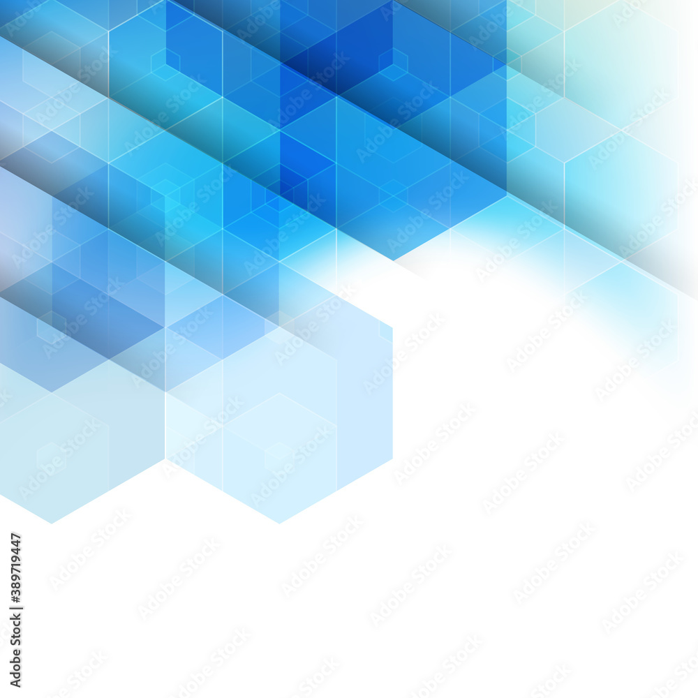 Poster vector abstract science background. hexagon geometric design