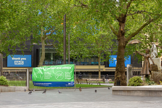 London, UK, 2020: Almost Empty Leicester Square During Lockdown