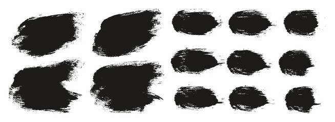 Round Brush Thick Short Background & Straight Lines Mix Artist Brush High Detail Abstract Vector Background Mix Set 