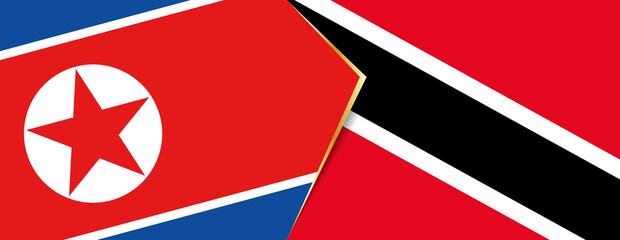 North Korea and Trinidad and Tobago flags, two vector flags.