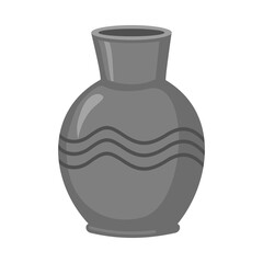 Vector design of vase and clay symbol. Graphic of vase and ceramic stock vector illustration.