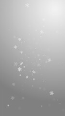 Sparse snowfall Christmas background. Subtle flyin