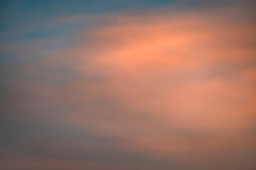 Naklejka na ściany i meble Cloud in the sky at sunset texture background.