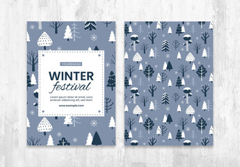 Simple Winter Festival Flyer Layout for Winter Events