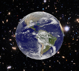 Earth from space with a dramatic view. The elements of this image furnished by NASA.