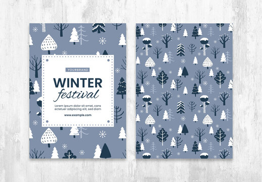 Simple Winter Festival Flyer Layout For Winter Events