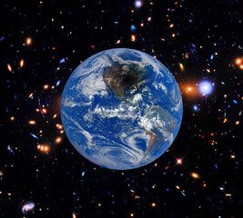 View of the earth from the cosmos. The elements of this image furnished by NASA.