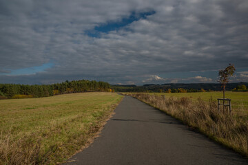 Meadows and pasture land near Bezdruzice and Konstantinovy Lazne spa towns