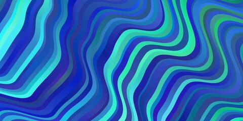 Light Blue, Green vector background with bent lines.