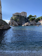 Amazing view on a sunny day on the Adriatic Sea. Ciffs
