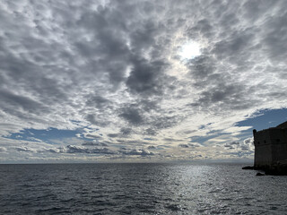 Amazing view on a sunny day on the Adriatic Sea. Ciffs