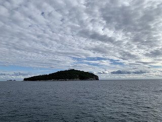 Amazing view on a sunny day on the Adriatic Sea. Ciffs