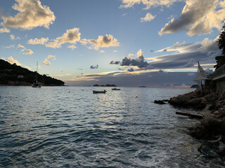 Amazing view on a sunny day on the Adriatic Sea. Ciffs