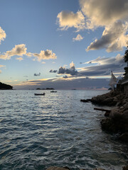 Amazing view on a sunny day on the Adriatic Sea. Ciffs