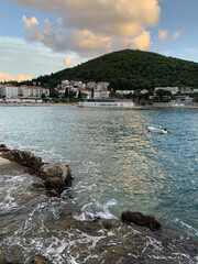Amazing view on a sunny day on the Adriatic Sea. Ciffs